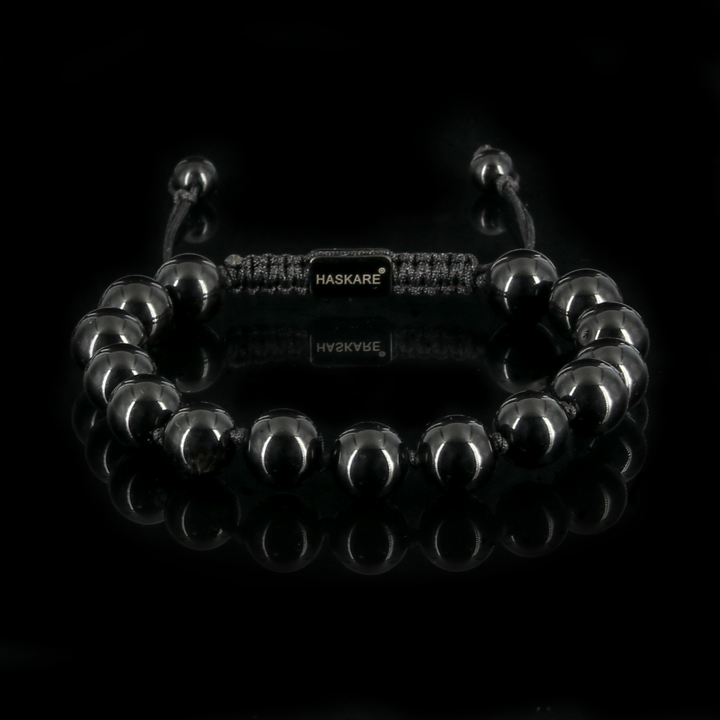 Obsidian Single Row Bangle