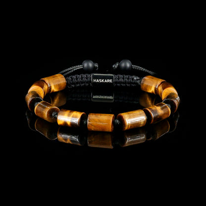 Yellow Tiger Bamboo-Knot Bracelet