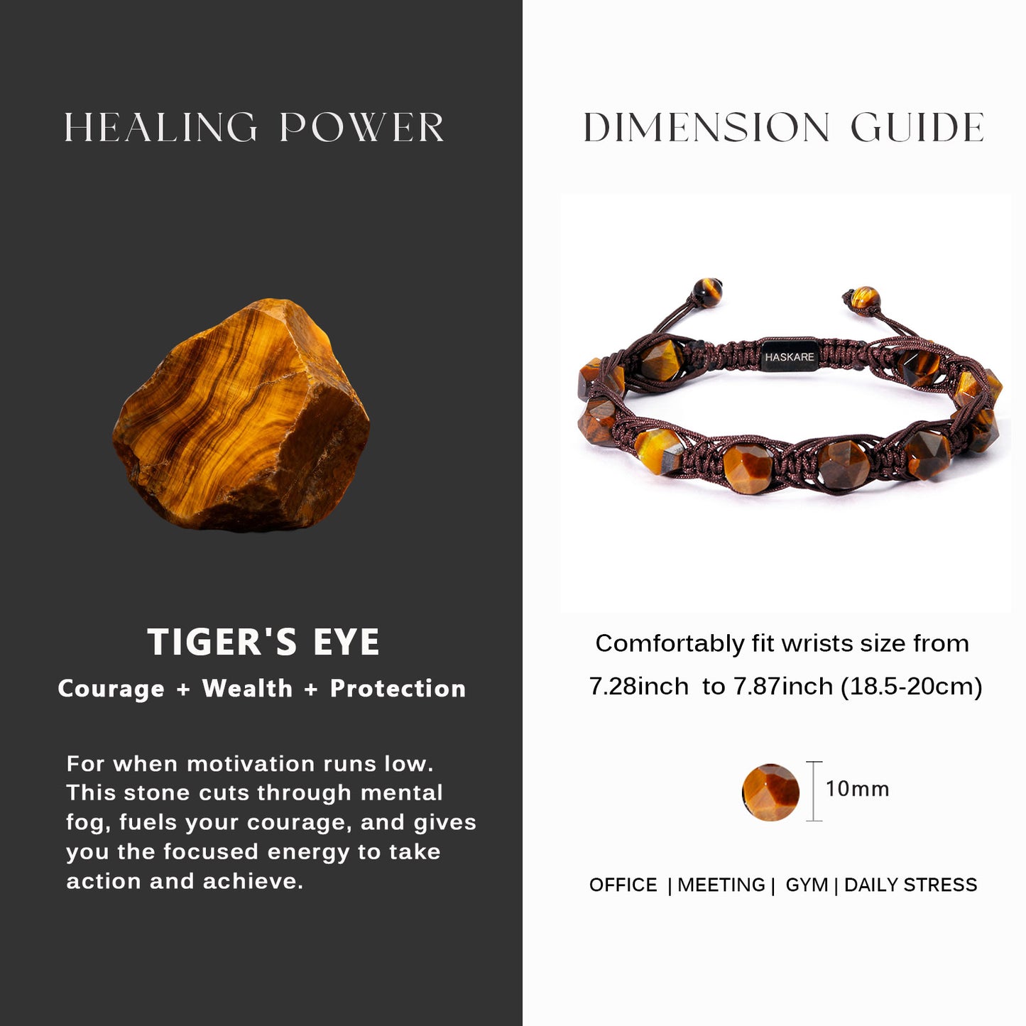 Tiger Eye Multifacted Bead Bracelet