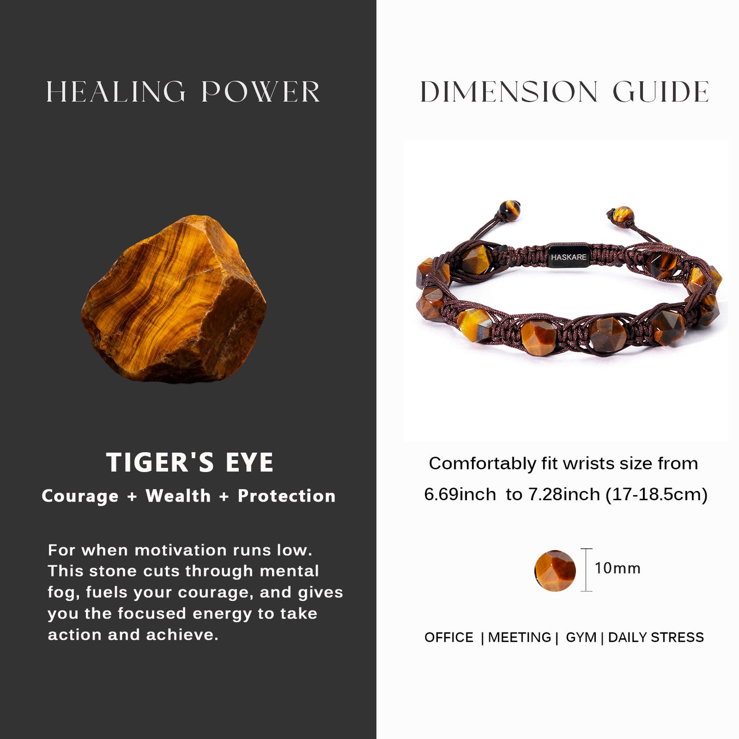 Tiger Eye Multifacted Bead Bracelet