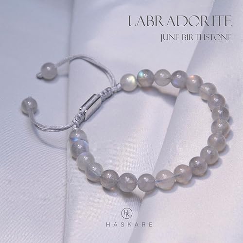 Labradorite Beaded Bracelet (7mm)