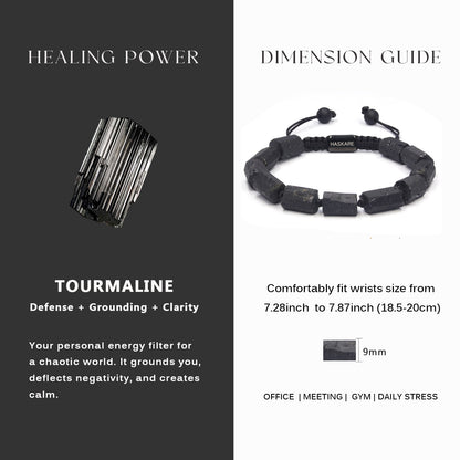 Black Tourmaline Bracelet for Men Women