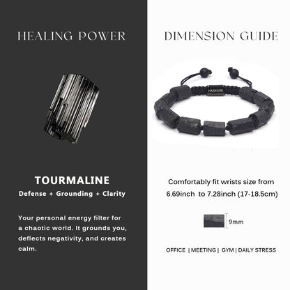 Black Tourmaline Bracelet for Men Women