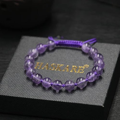 Amethyst Beads Bracelet (8mm)