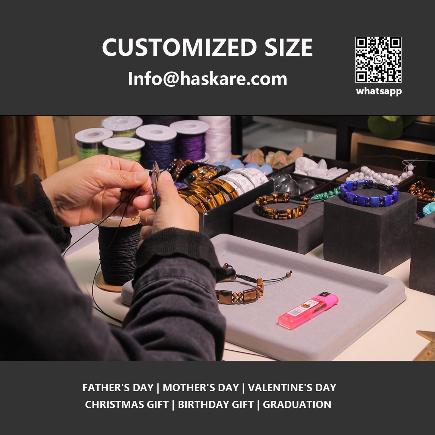 7"Tigers Eye Bracelet 2Row (316L Stainless Steel)