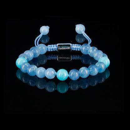 Aquamarine & Amazonite Mix Beads Bracelet (8mm)