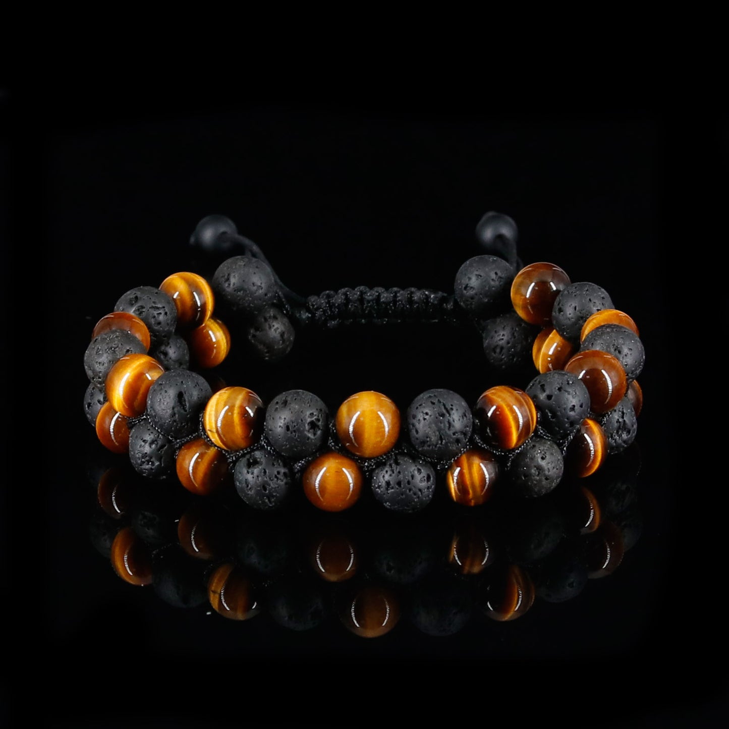 yellow tiger eye,rock ,double layer bracelet