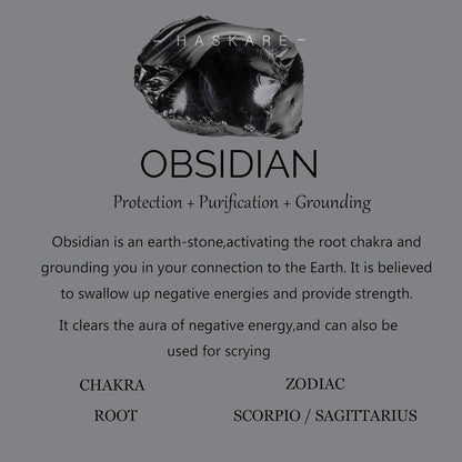 An obsidian necklace
