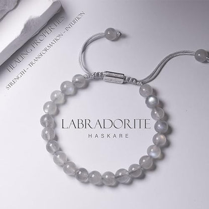 Labradorite Beaded Bracelet (7mm)