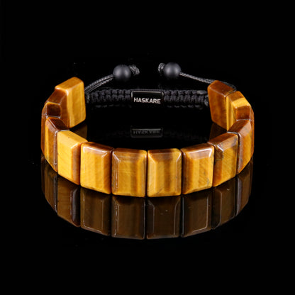 Rectangular Yellow Tiger Hand-Stacked