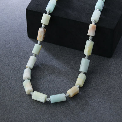 Blue Amazonite Stone Necklaces (23.6-24.8 inches)