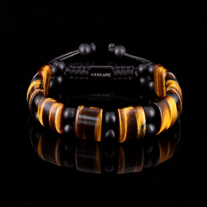 Round Yellow Tiger Bead Bracelet
