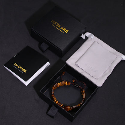 Blod Tigers Eye Bracelet for Men（Large)