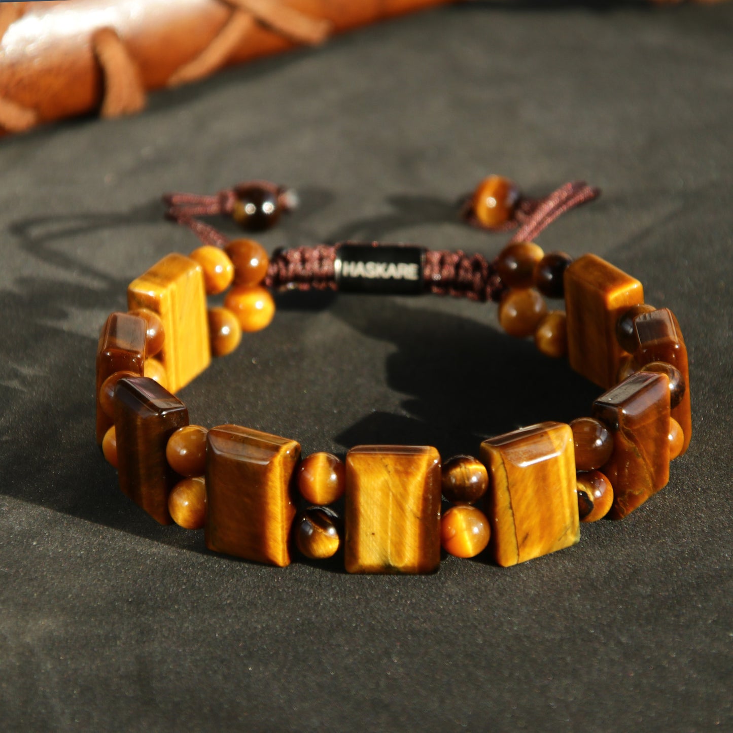 Blod Tigers Eye Bracelet for Men（Large)