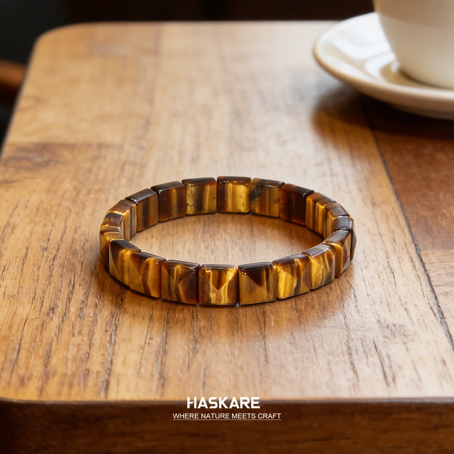 Yellow Tiger Small Square Bracelet