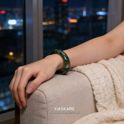 24  Natural Diopside Bangle