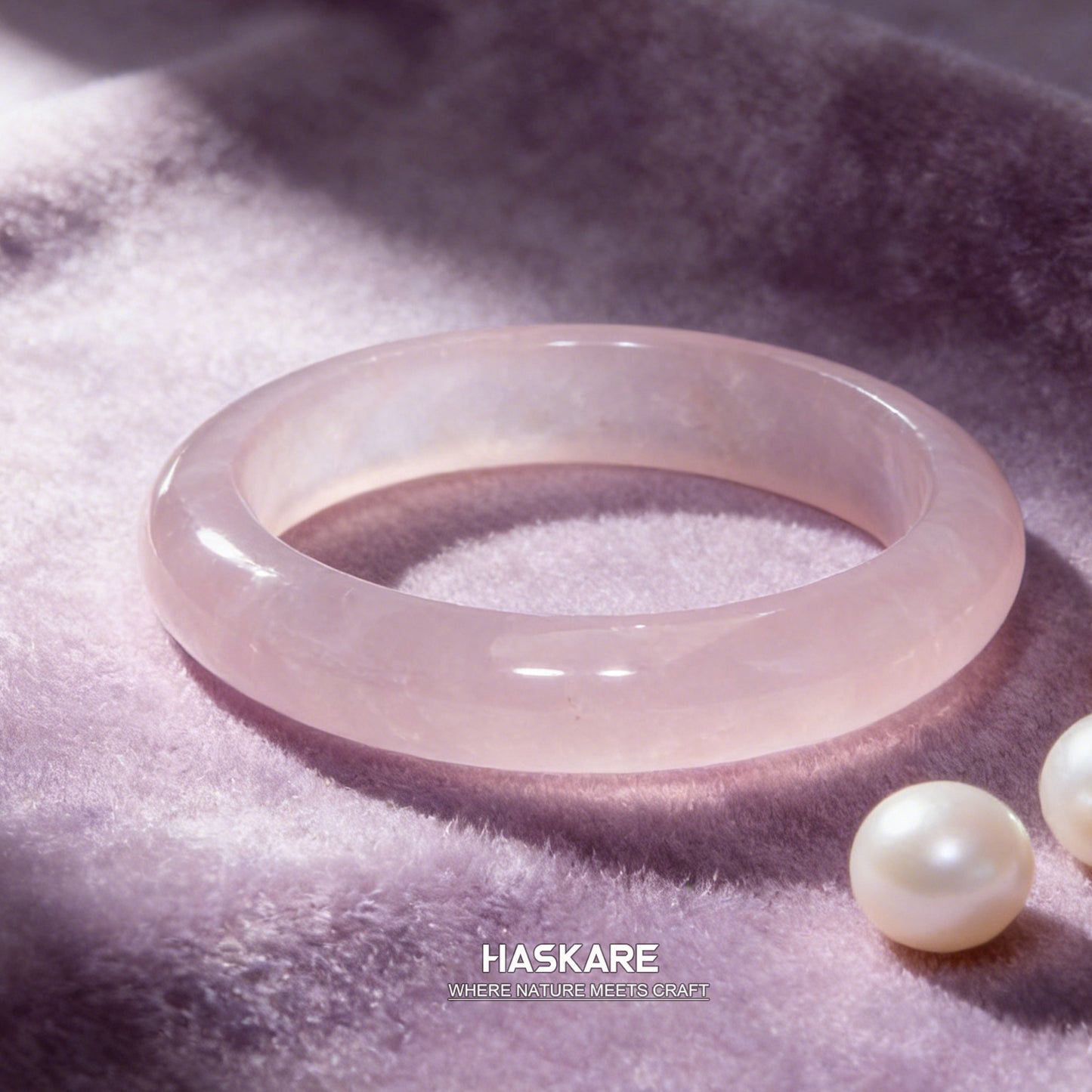 36  Madagascar Rose Quartz Bangle