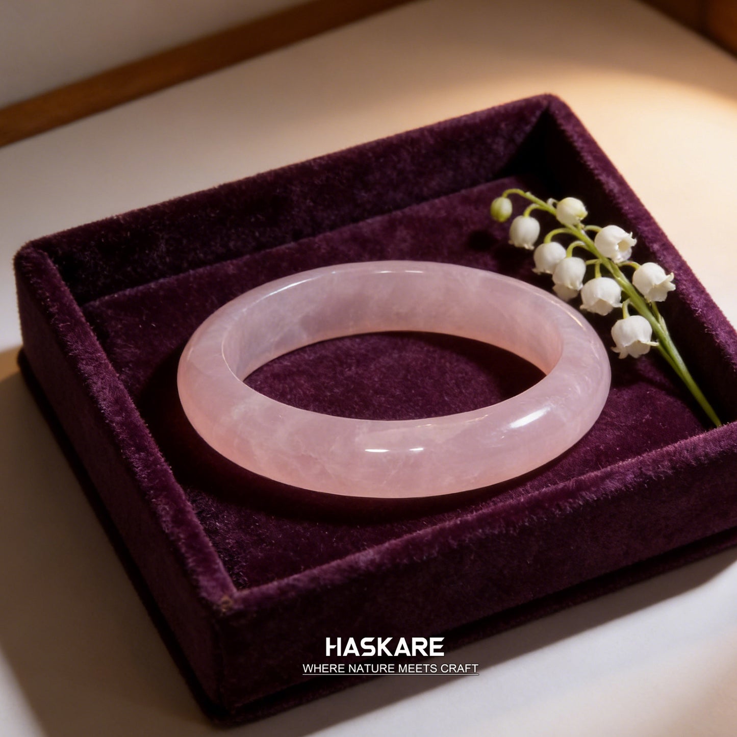 40  Madagascar Rose Quartz Bangle
