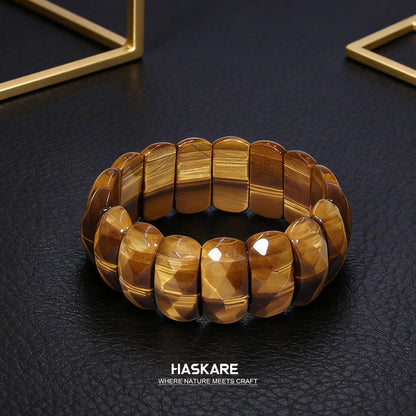 Yellow Tiger Diamond-Shaped Bracelet