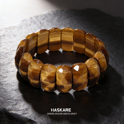 Yellow Tiger Diamond-Shaped Bracelet