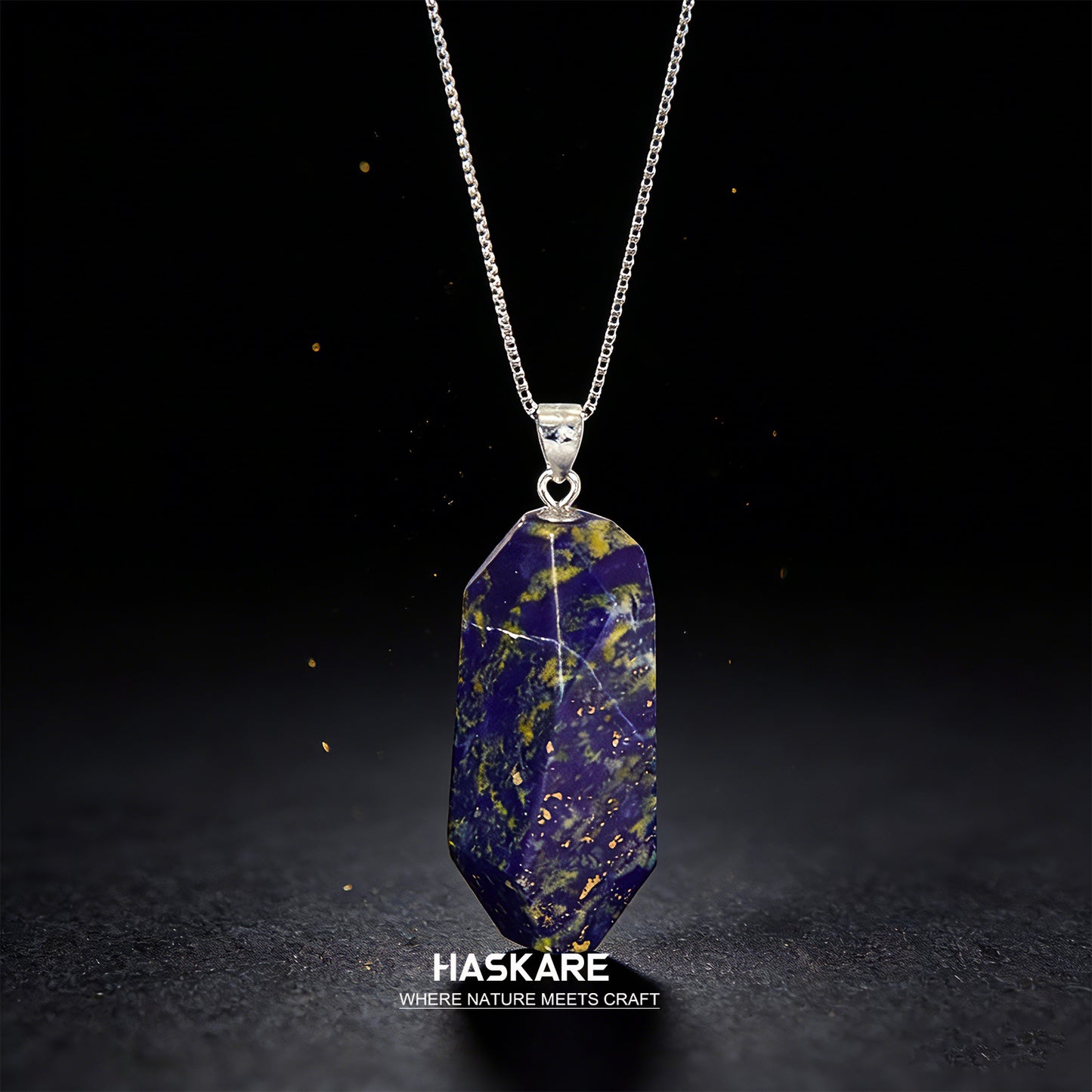 Lapis Lazuli Unique Pendant Sterling Silver