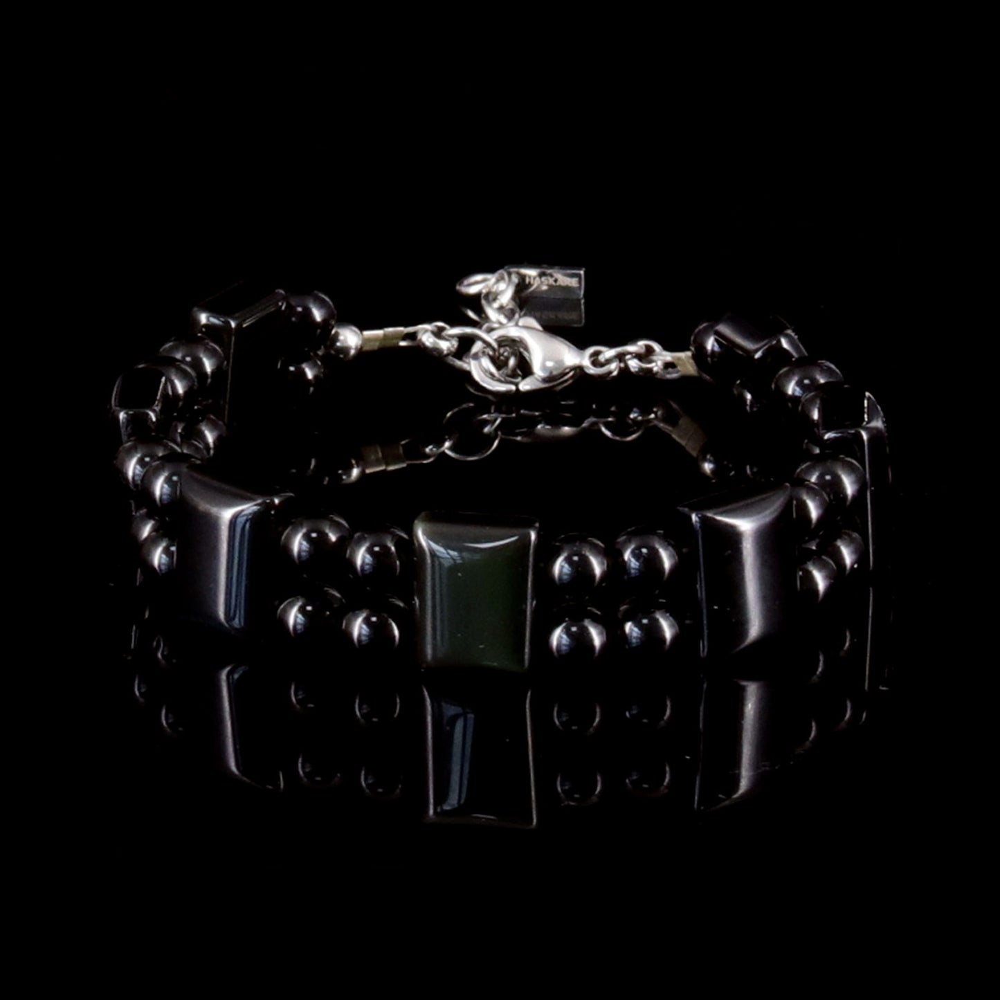7.5"Guardian Rainbow Obsidian Bracelet