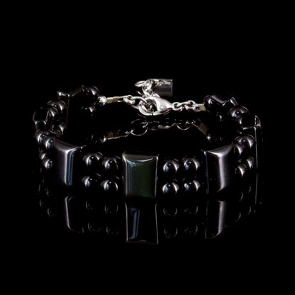 7.5"Guardian Rainbow Obsidian Bracelet