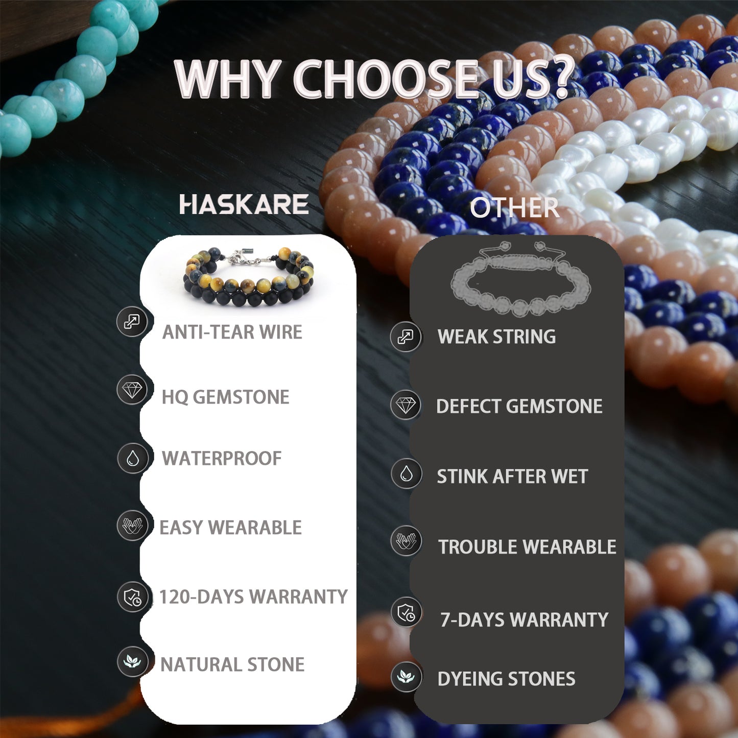 8"Golden Bule Tigers Eye Matt Onyx Bracelet