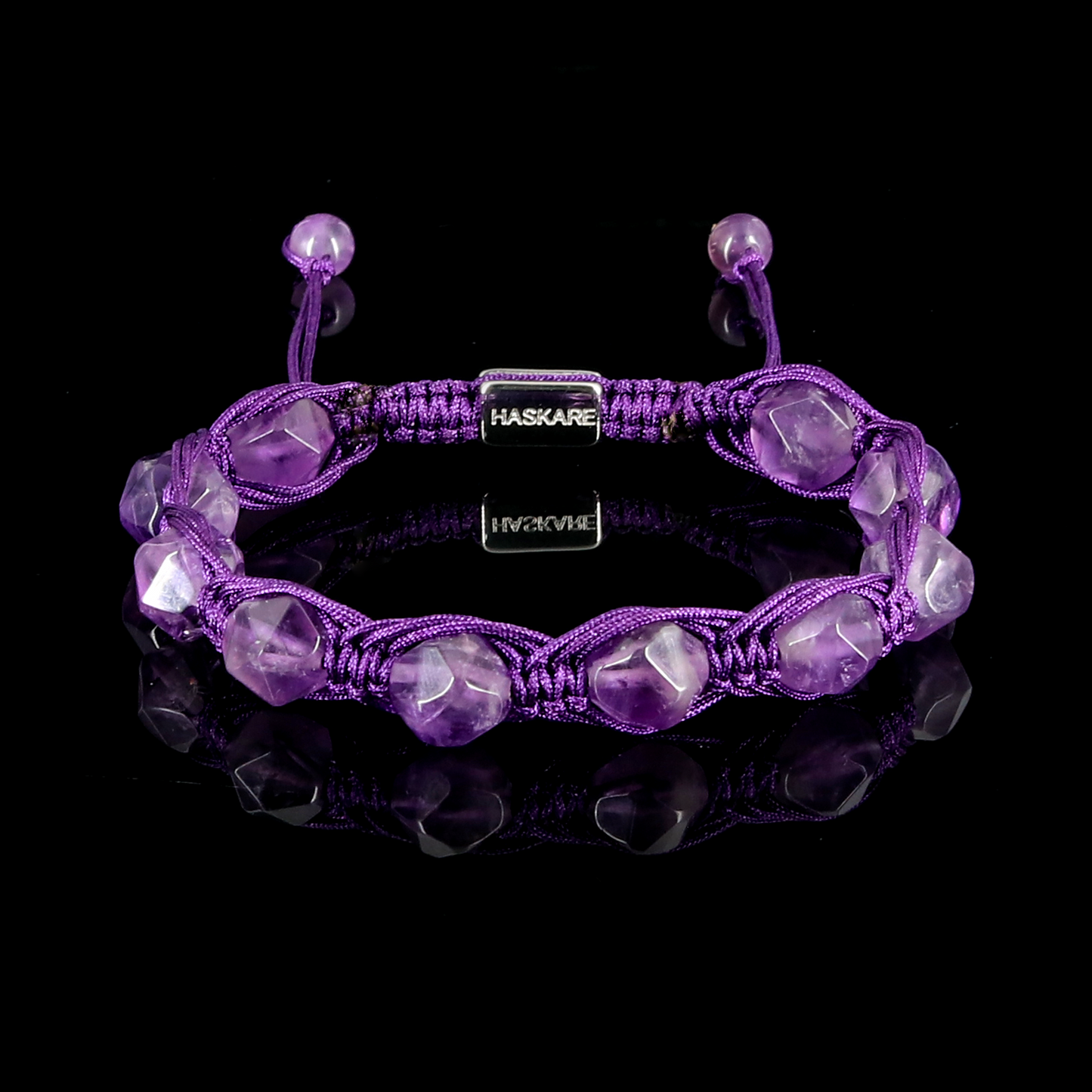 Amethyst single row bracelet