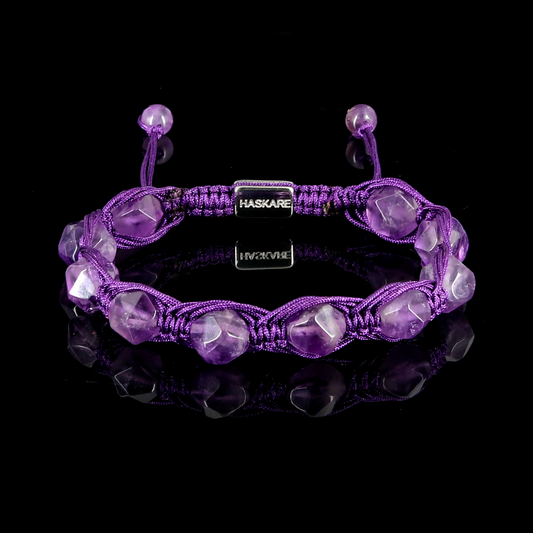 Amethyst single row bracelet