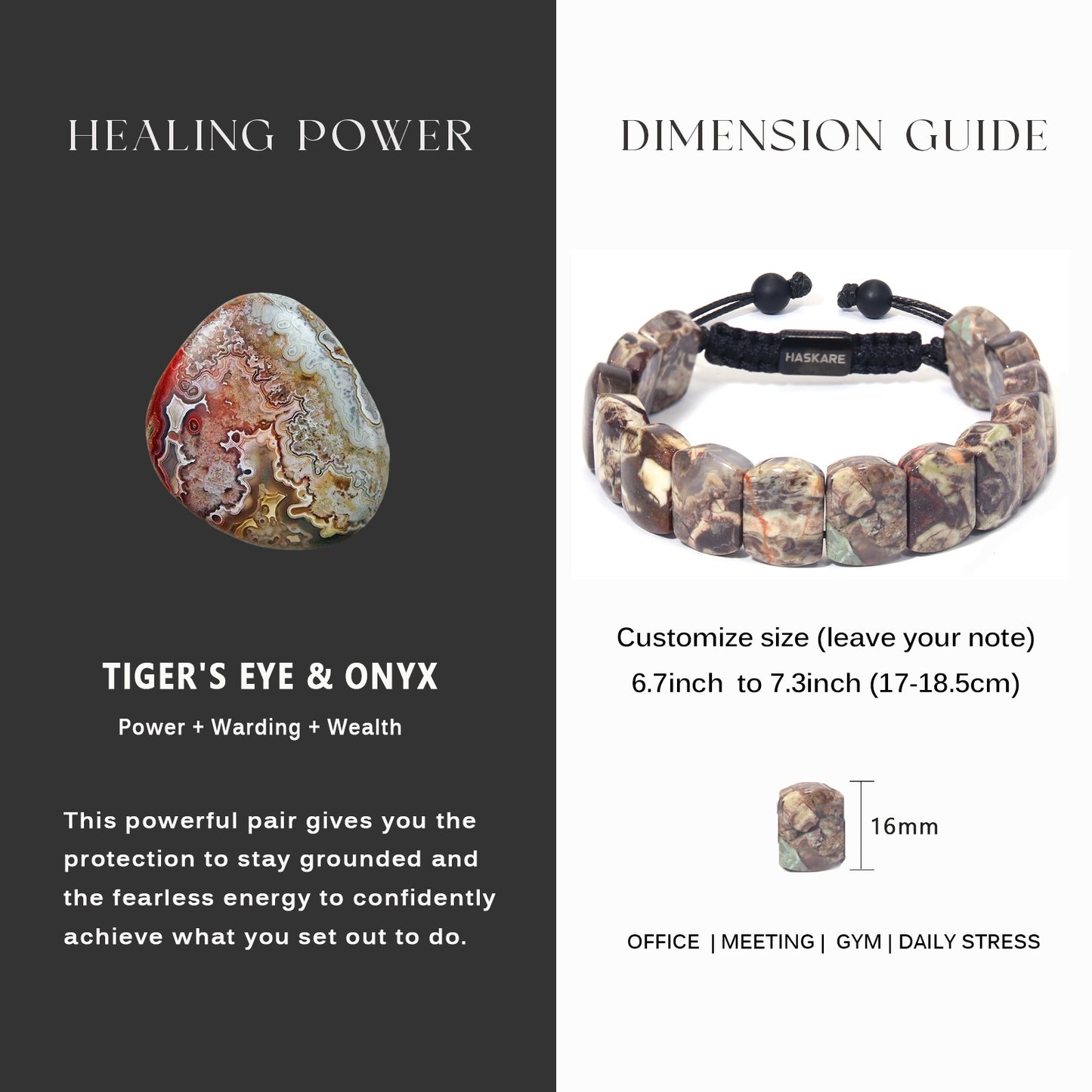 Money Agate Bracelet