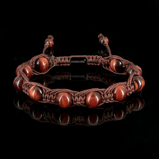 Red Tiger Single Row Bangle