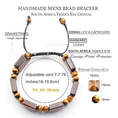 Tiger Eye Square Flated Bead Bracelet