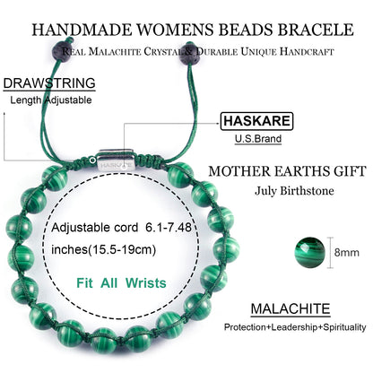 Malachite Beads Bracelet (8mm)