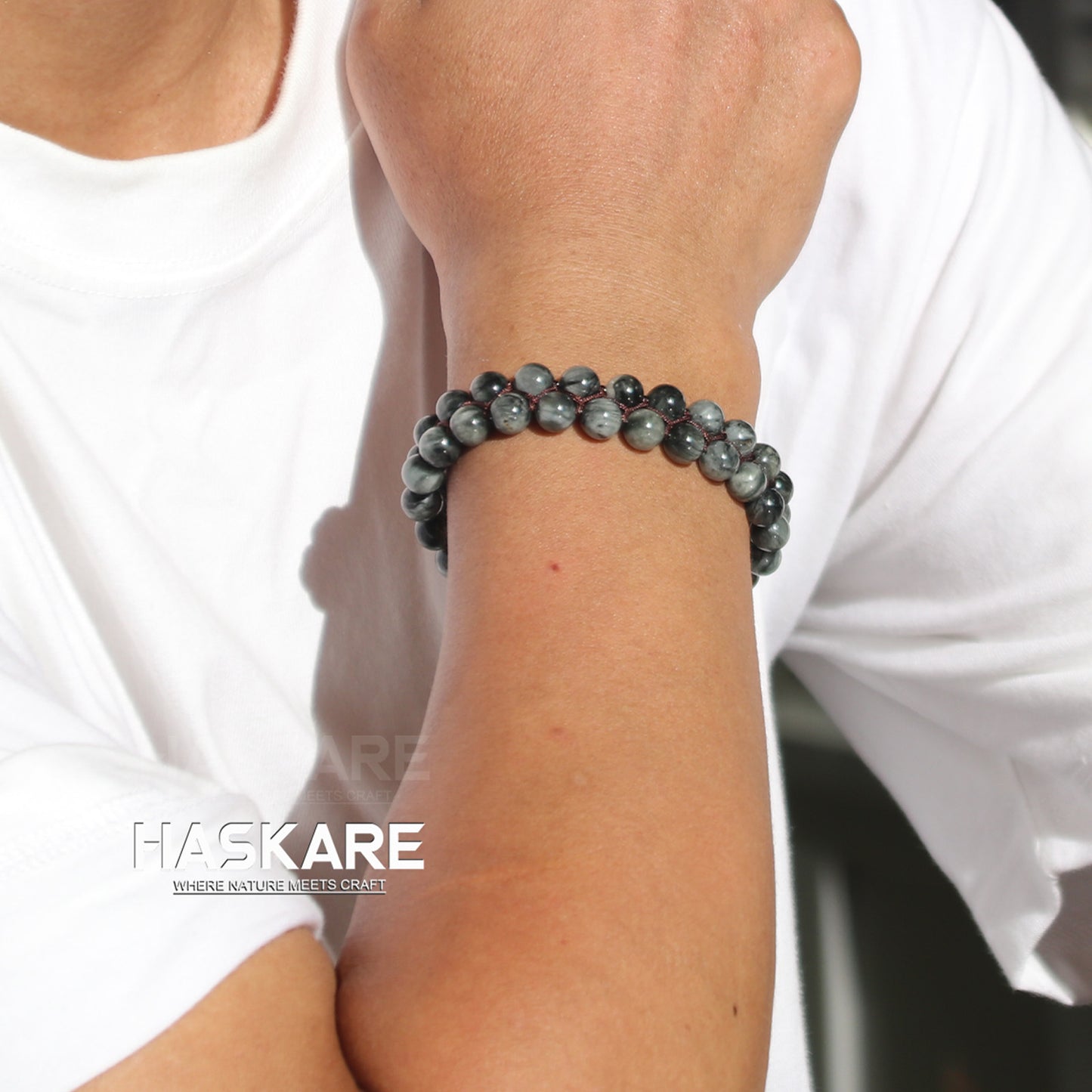 Mens Hawk Eye Bracelet 7.5"
