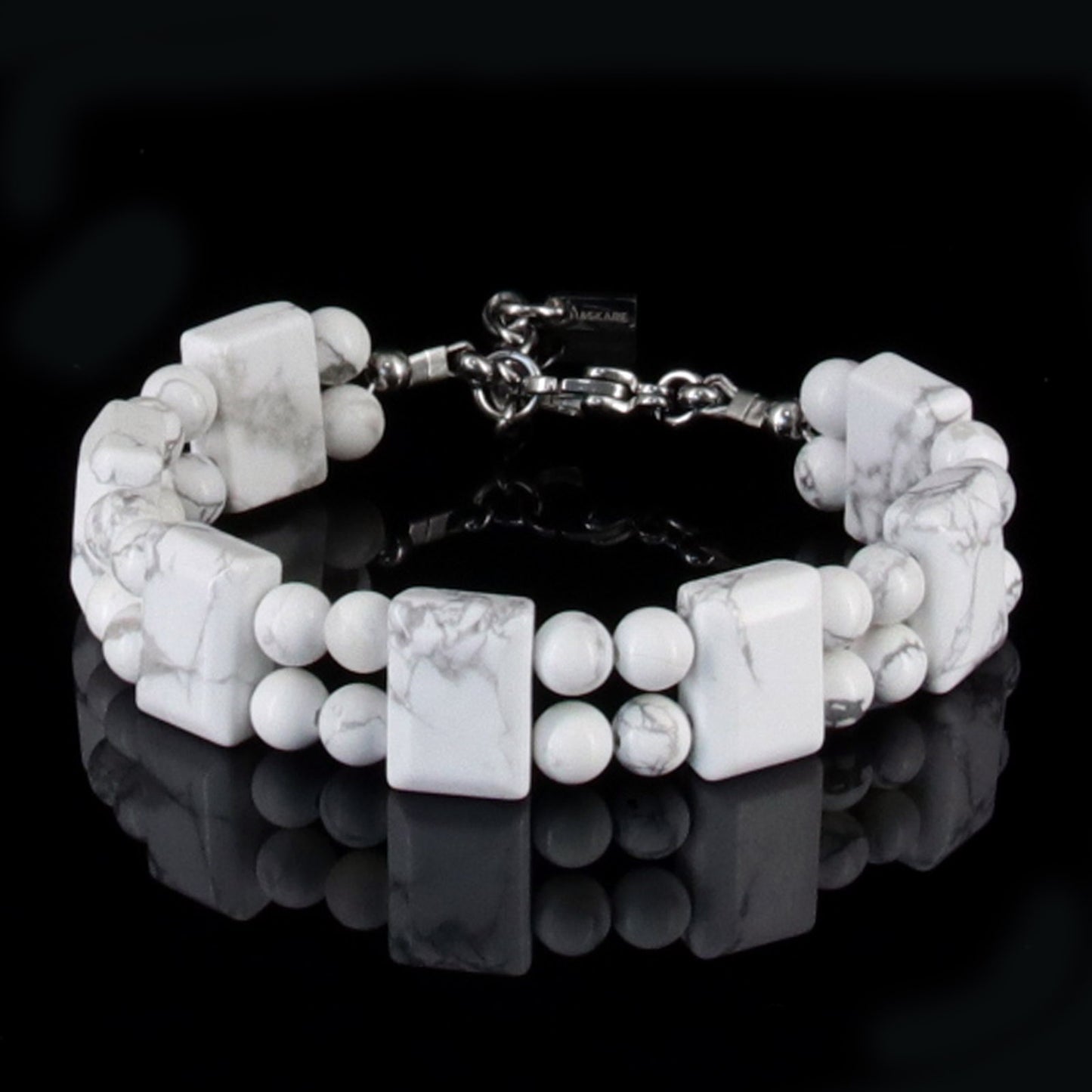 7.5" Durable Adjustable Howlite Bracelet
