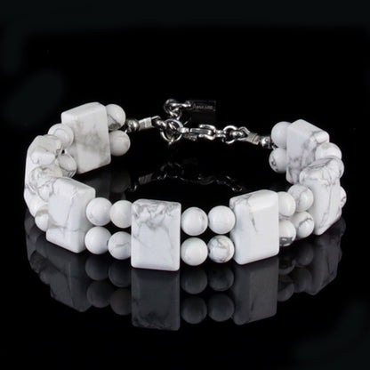 7.5" Durable Adjustable Howlite Bracelet