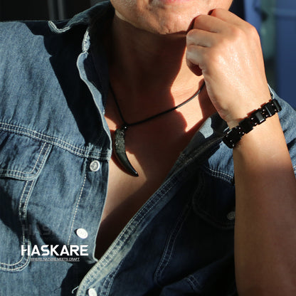 Bold Black Obsidian Bracelet(Medium)