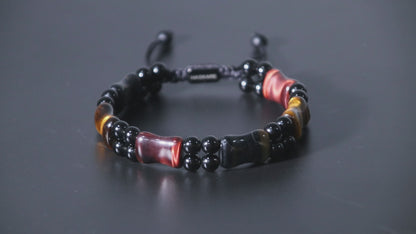 Multicolor Tiger Eye Bamboo Bracelet