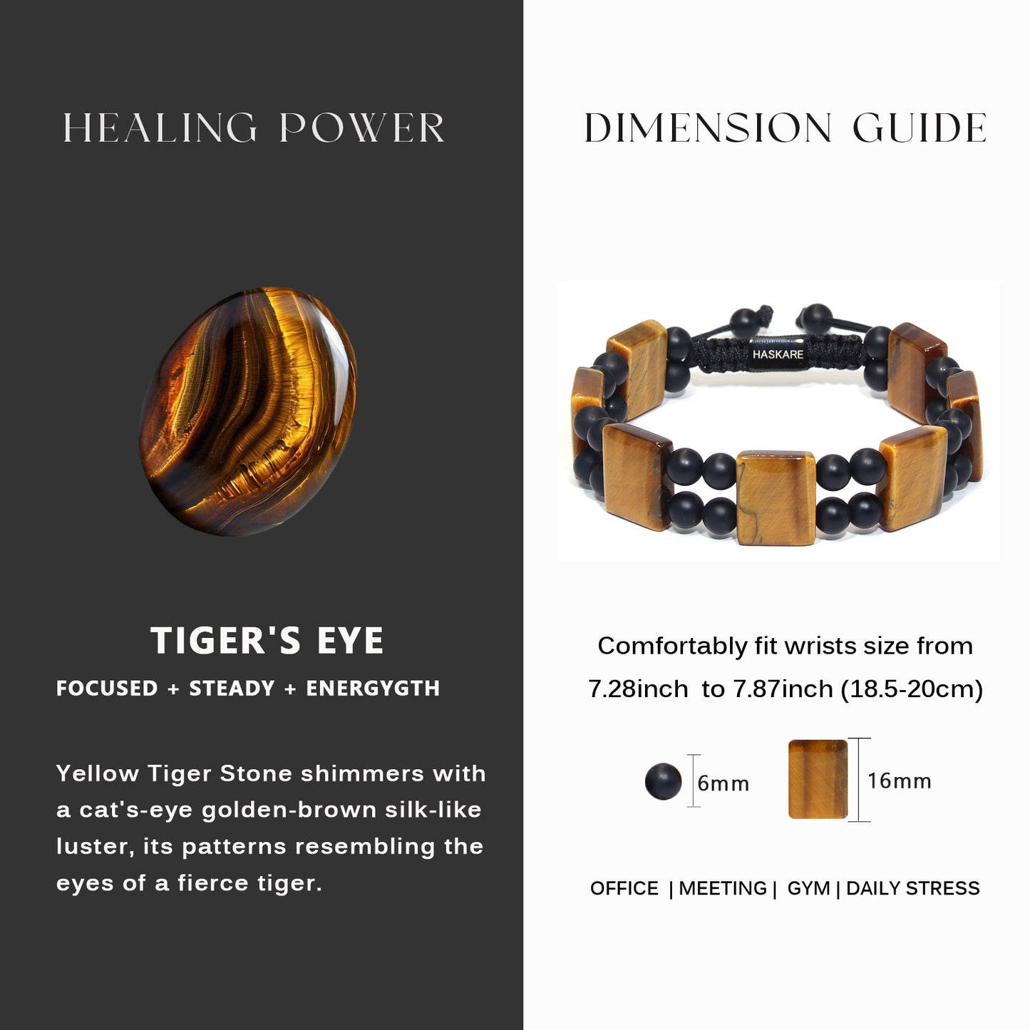 Tiger Eye Black Onyx Bracelet